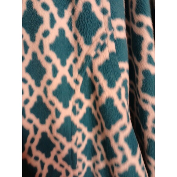 Lands End Womens 2x Fleeze Pullover 1/4 Zip Blue-White Outdoors Hike Camp Fish - Picture 14 of 16